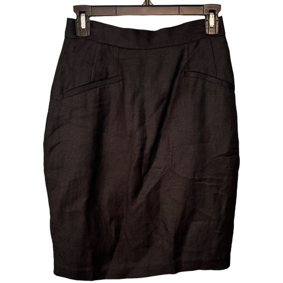 The Limited Black Linen Blend Pencil Skirt. Knee Length. Lined. Size 6 - Picture 10 of 10